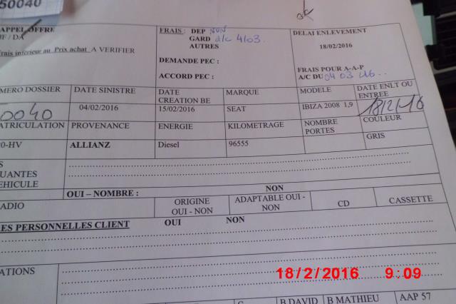Commande de phare