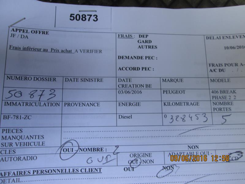 Feu arriere secondaire droit (feux)