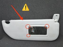 Visiera parasole destra