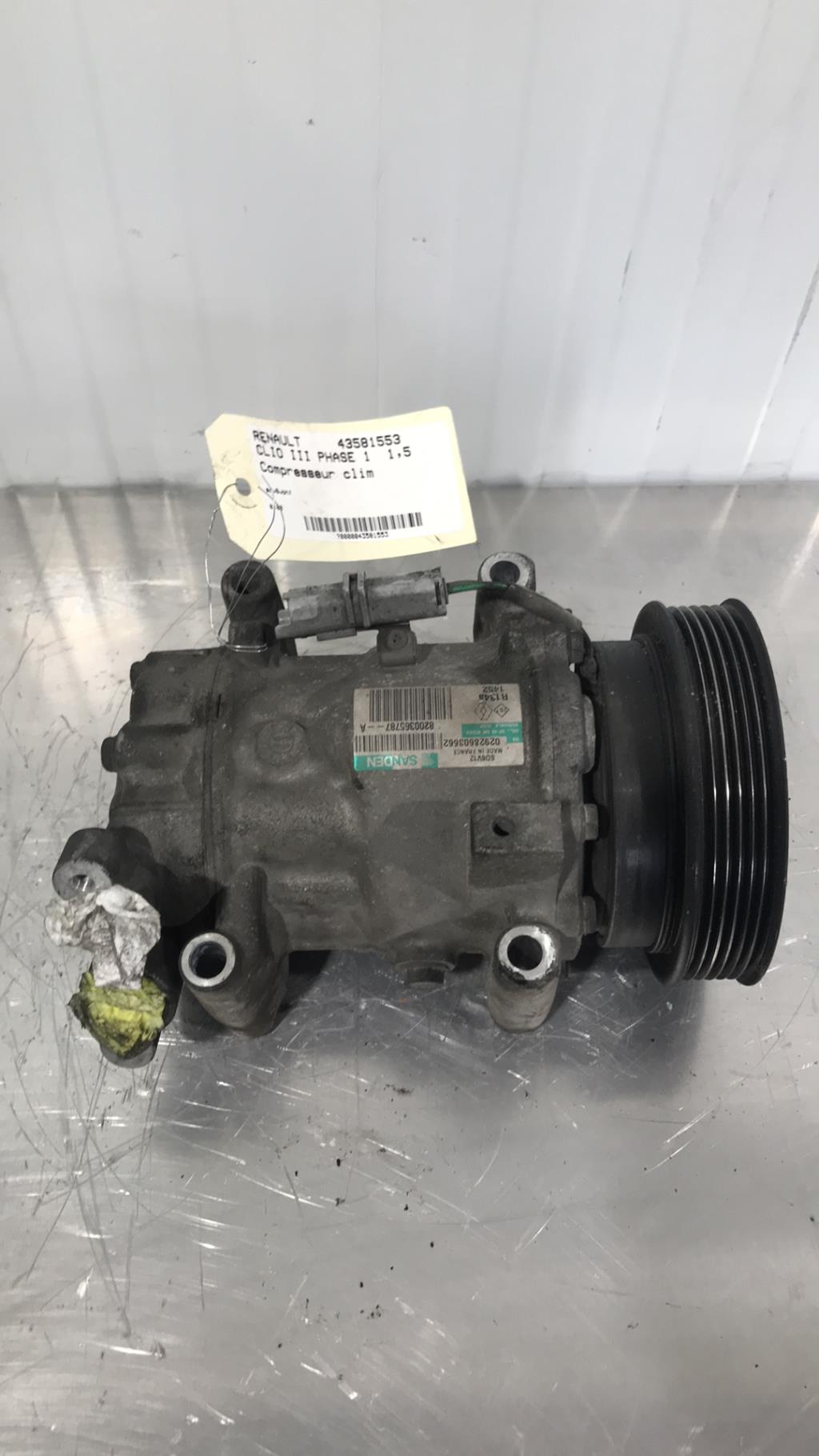 Compresseur clim RENAULT CLIO 3 PHASE 1 Diesel - 1