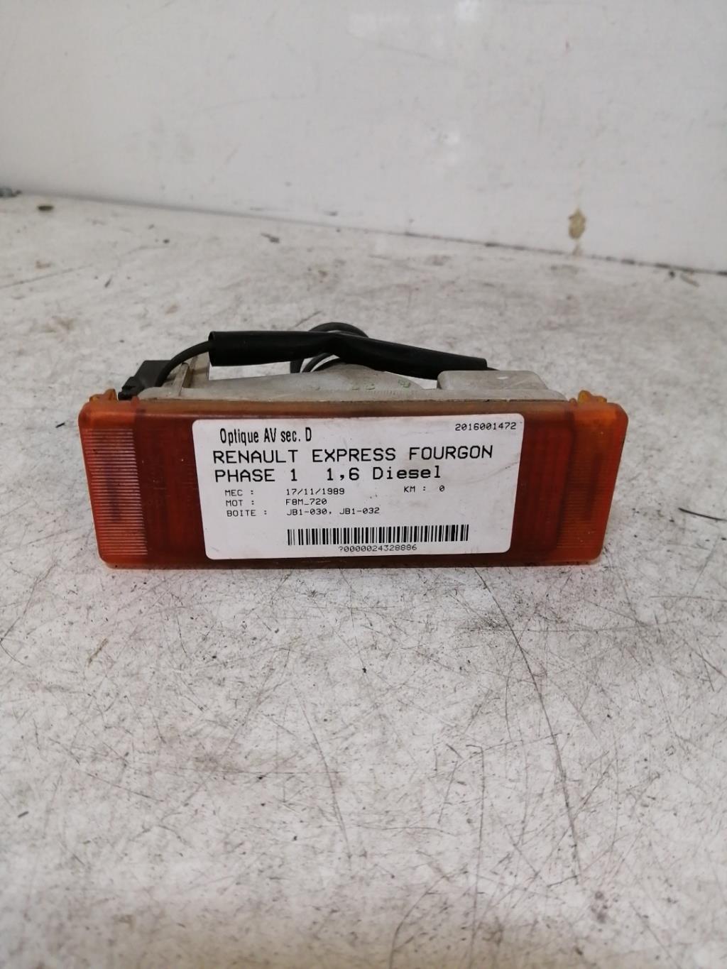Optique avant secondaire droit (feux)(clignotant) RENAULT EXPRESS PHASE 1 Diesel - 1