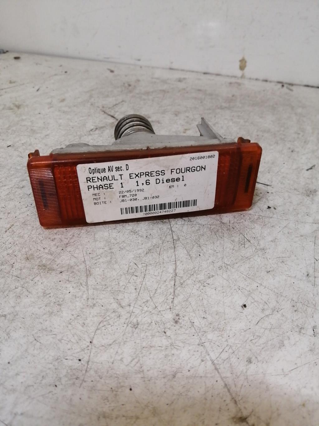 Optique avant secondaire droit (feux)(clignotant) RENAULT EXPRESS PHASE 1 Diesel - 1