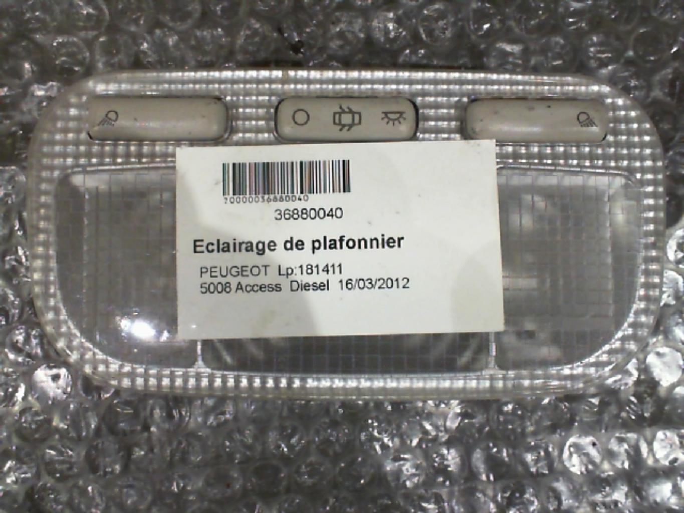 Eclairage de plafonnier