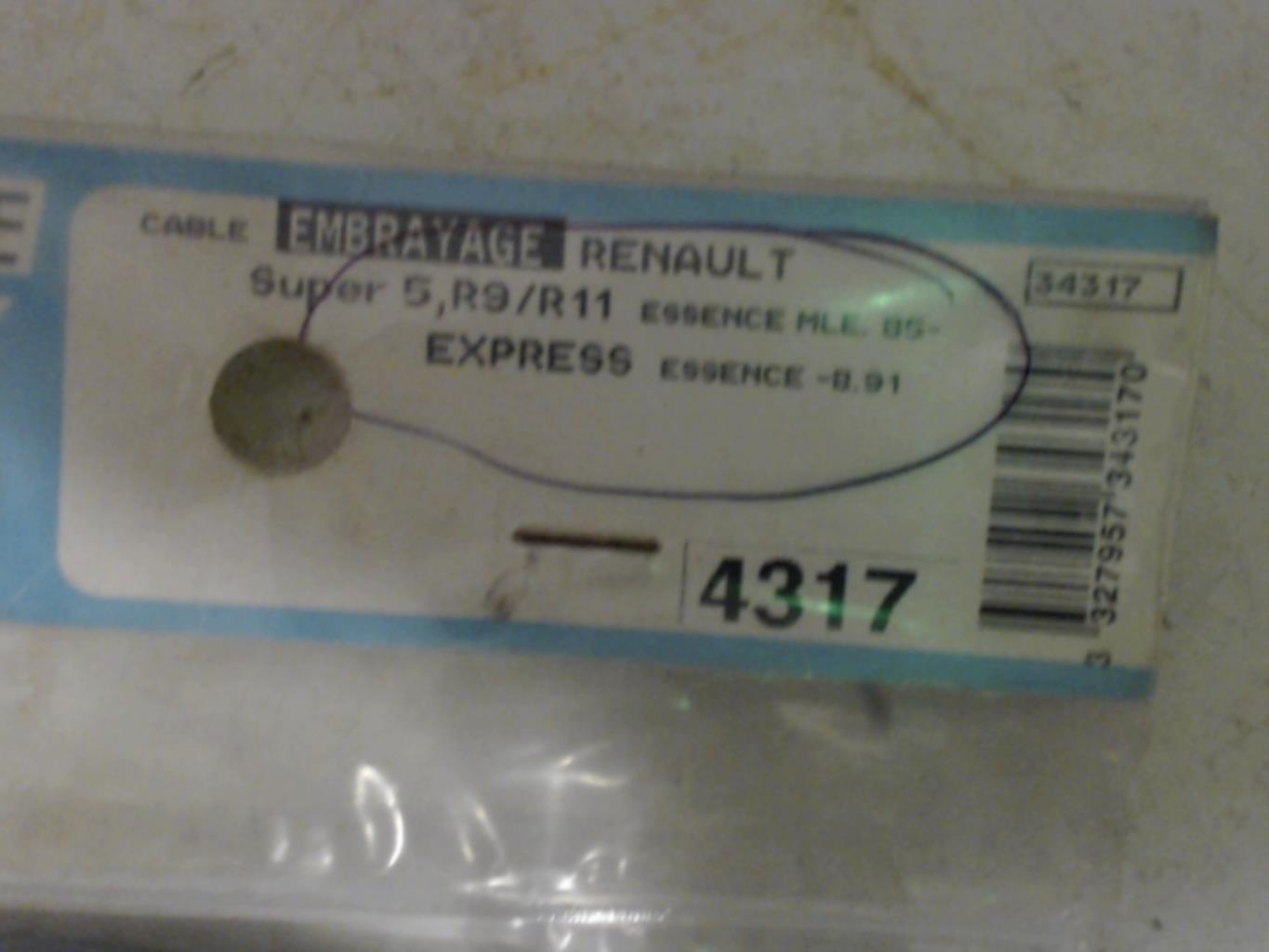 Cable embrayage